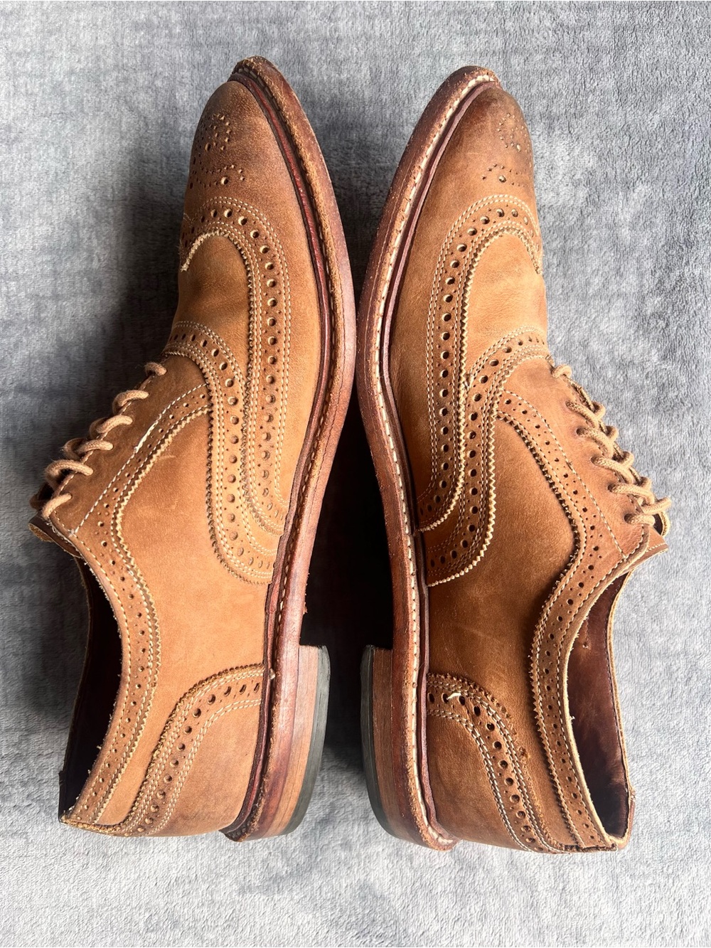Allen Edmonds Neumok Oxford Men's Size 13 D Wingtip Brogue Brown Leather Shoes - Picture 5 of 16